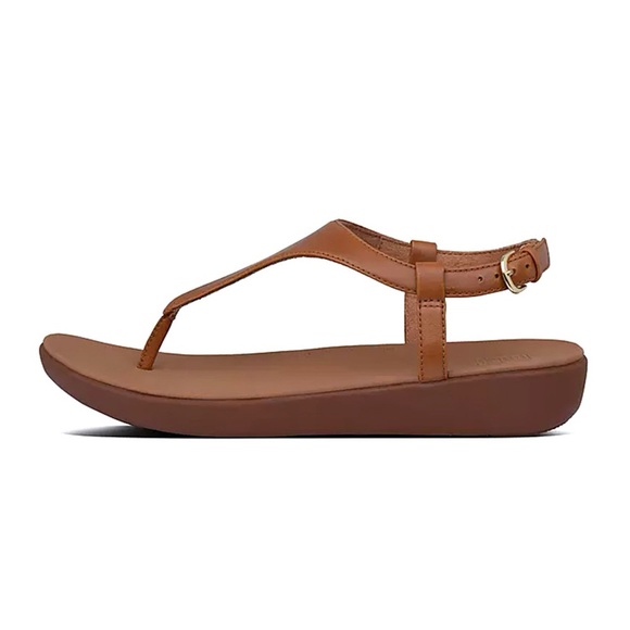 FitFlop Women's Lainey Toe Thong Tan Strappy Slingback Sandals Sz 11 640 - Picture 1 of 9